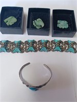 Turquoise Like Stone Jewelry , Elephant Jade