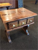Solid Wood 1 Drawer Side Table