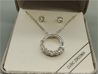 MATCHING EARRING / NECKLACE SET CZ