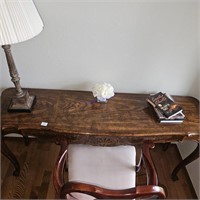 Sofa table, chair, and contents Some scuffs