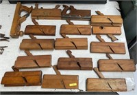 Lot of 15 Antique Wood Profile Planes.