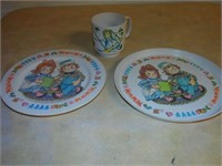 1960's Raggedy Ann & Andy Oneida Dishes