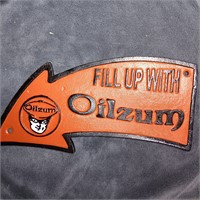Oilzum Cast Iron Sign