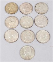 10 - 1964 Silver Quarters