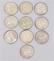 10 - 1964 Silver Quarters