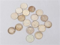 18 Pre-1965 Silver Dimes