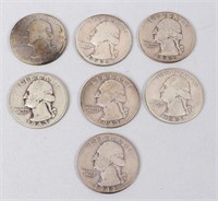 7 - 1942 & 1943 Silver Quarters