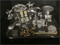 Vintage Pewter Souvenirs & Figures.