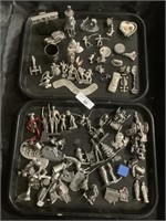 Miniature Pewter Souvenirs & Figurines.