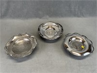 3 Silver Plated Wedding Baskets