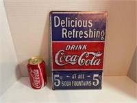 Pancarte en métal Coca Cola