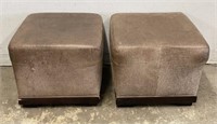 Sam Moore Co. Suede Style Ottomans