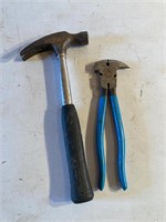 Claw hammer and fencing pliers