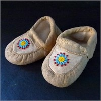 First Nation Hand Stitched Child's Moccasins