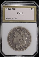 1893-CC MORGAN DOLLAR PCI FINE