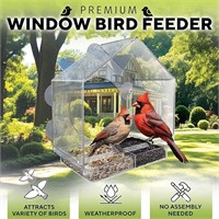 Premium Window Bird Feeder for Outside - Clear Bir
