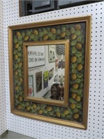 HAND PAINTED BEVELED WALL MIRROR