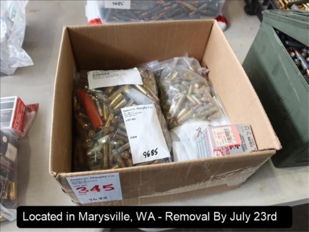 LOT, ASSORTED CALIBERS OF AMMUNITION IN THIS BOX