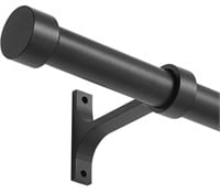 LWIIOM BLACK ADJUSTABLE CURTAIN ROD 144-168IN