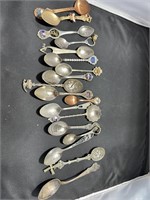 18 COLLECTOR SPOONS FROM AROUND THE WORLD