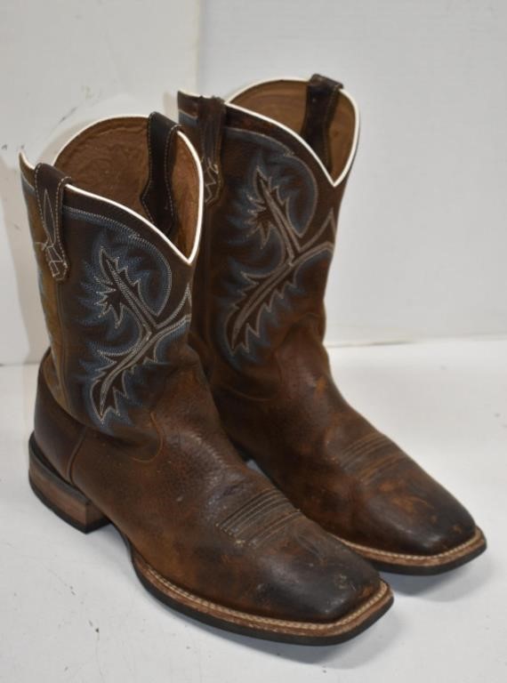 Men's Ariat Leather Western Work Boots Size 11.5D