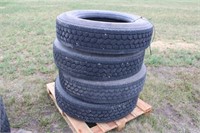 4 Bridgestone 285/7R 245 Recapped Tires