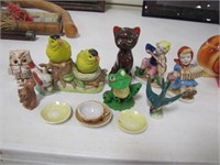 Approx 8 pcs misc statues (2 marked occupied japan