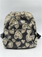 Betsey Johnson Black and White Heart Backpack