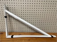 Set of three metal shelf brackets. 21.5” x 14”.