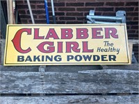 Clabber Girl Baking  Metal Sign D/S 34 x 11 3/4