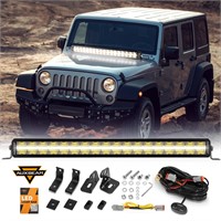 Auxbeam 32 Inch LED Light Bar with White Amber DR