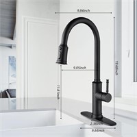 Black Luxury Kitchen Faucet w/ Sprayer