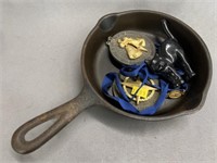 Unsigned Frying Pan with German Ornaments