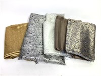 Organza Fabric with Intricate Metallic Embroidery