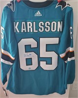 San Jose Sharks Jersey Signed Eric Karlsson
