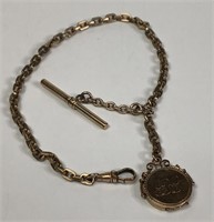 Victorian Pocket Watch Locket Chain Monogrammed