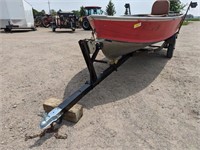 Farm pond boat/trailer with motor - no title