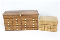 (2) Solid Wood Boxes with Multi-Keepsake Drawers