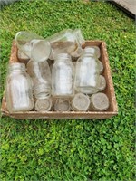 Wood box & Mason jars