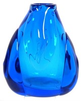 DOMINICK LABINO, Blue Blown Glass Vase