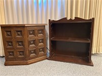 2 Wood Storage Shelves Cabinet