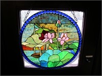 CIRCLE STAINED GLASS FLOWER 24" ACROSS