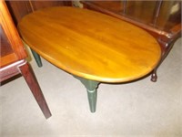 Beautiful Oval Coffee Table w/Green Legs,