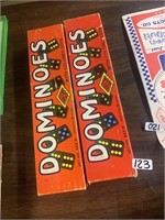 DOMINOES WITH COLORED DOTS-2 BOXES