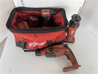 Bag of Hilti tools, batteries & charger