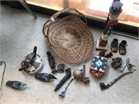 Basket Full of Small Collectibles