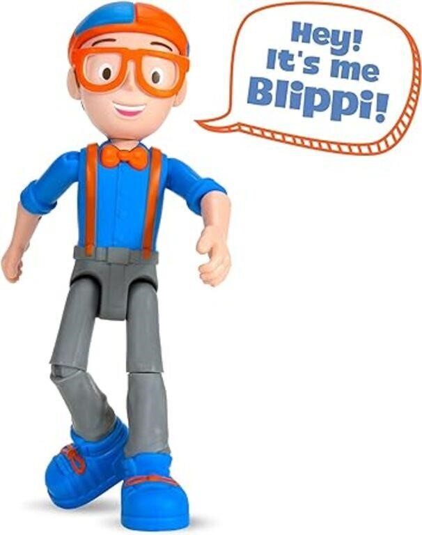 Blippi Talking Figure, 9-inch Articulated Toy with