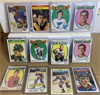 12-assorted hockey cards