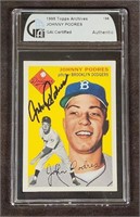 1995 Topps Archives Johnny Podres Signed Auto