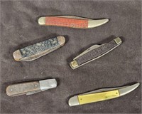 (5) Vintage Pocket Knives (3 Need Repair)